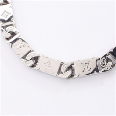 LOUIS VUITTON Collier Monogram Tied Up Necklace Stainless Steel 51cm Used
