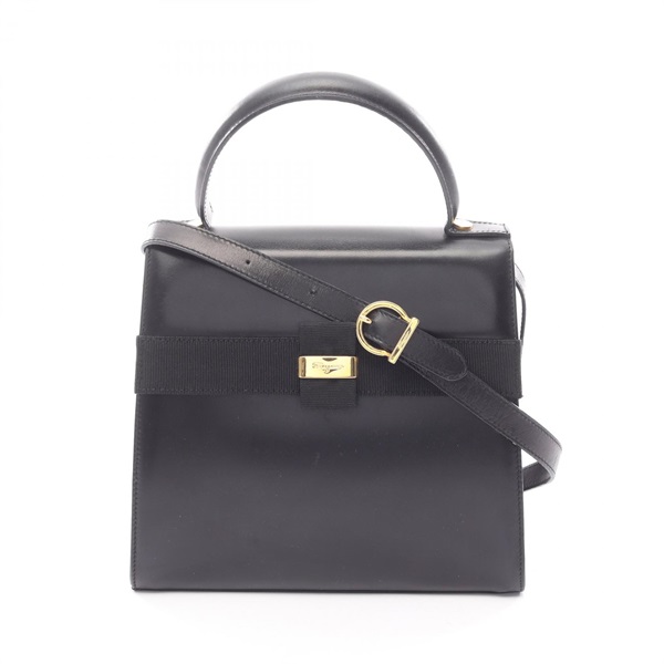 Salvatore Ferragamo SPORT Vara ribbon shoulder Handbag 21 5301 leather Black