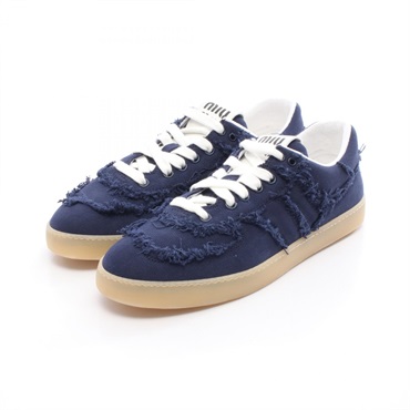 Miu Miu sneakers shoes #38.5 denim Navy Used Women