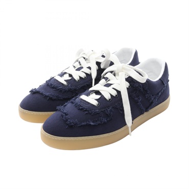 Miu Miu sneakers shoes #39 lace-up flats canvas Navy Women