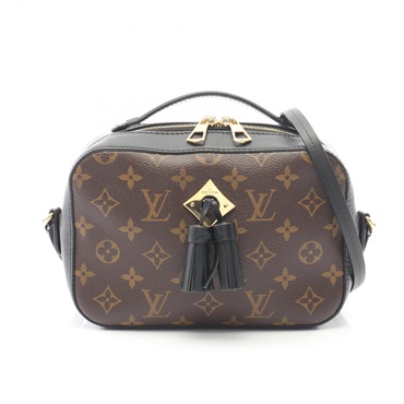 LOUIS VUITTON Saintonge Shoulder Bag M43555 Monogram canvas leather Brown Black