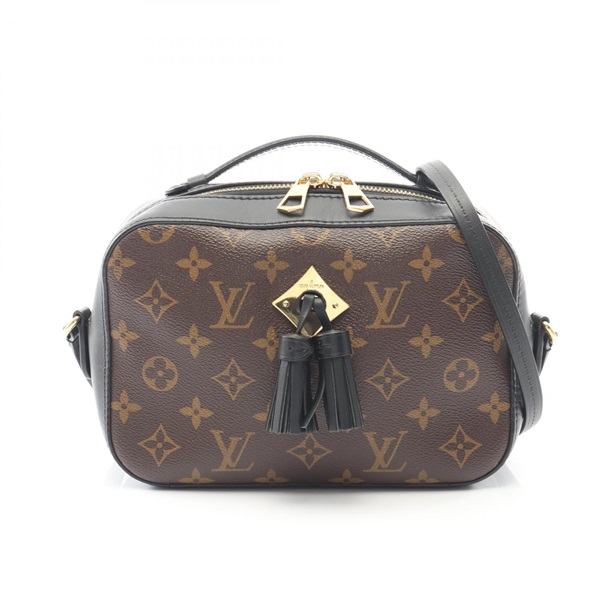 LOUIS VUITTON Saintonge Shoulder Bag M43555 Monogram canvas leather Brown Black