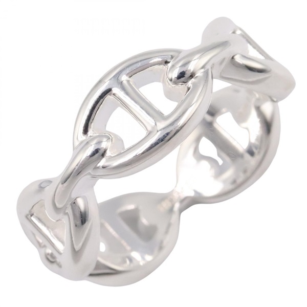 HERMES Chaine d'Ancre Enchainee Nering PM Ring Silver925 Used Women US Size 6.5