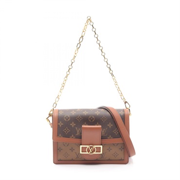 LOUIS VUITTON Dauphine MM Chain Shoulder Bag M44391 Monogram Reverse canvas Used