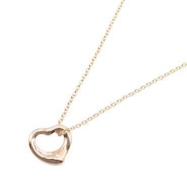 TIFFANY＆CO Open Heart Necklace Pendant 18KPG Pink Rose Gold Used women
