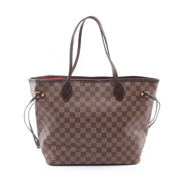 LOUIS VUITTON Neverfull MM Tote Shoulder Bag N51105 Damier Ebene leather Used LV