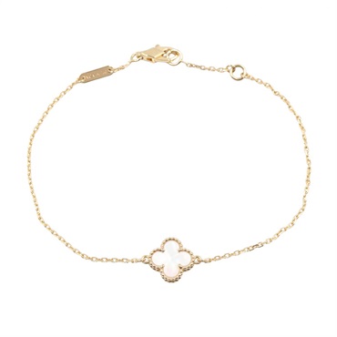 Van Cleef & Arpels Sweet Alhambra Bracelet 18KYG Gold Mother of pearl White Used