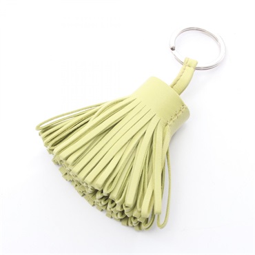 HERMES Carmen Bag charm holder Agneau milo leather Kiwi Green SHW Used Women