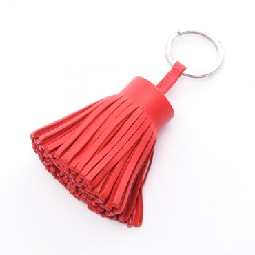 HERMES Carmen Bag charm Agneau milo leather Rouge tomate SHW Used Women