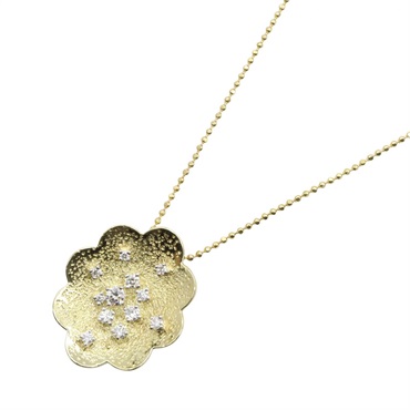 TASAKI Flower Diamond Necklace 18KYG Yellow Gold Used 45㎝