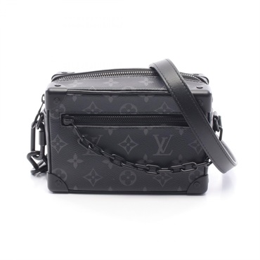 LOUIS VUITTON Mini soft trunk Shoulder crossbody Bag M44735 canvas leather Black