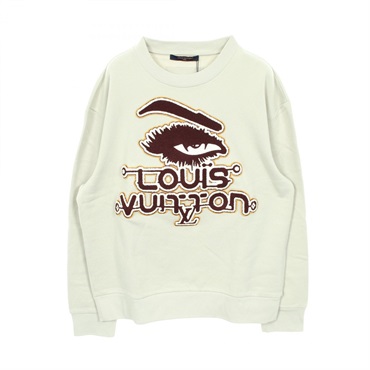 LOUIS VUITTON Embroidered Crewneck Sweatshirt cotton Green mens LV size L
