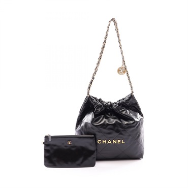 CHANEL Matelasse Chanel 22 Small Chain Shoulder Bag AS3260 leather BK GHW Used