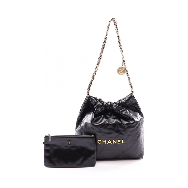 CHANEL Matelasse Chanel 22 Small Chain Shoulder Bag AS3260 leather BK GHW Used