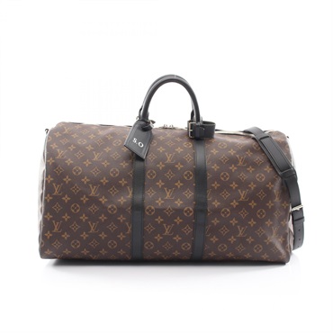 LOUIS VUITTON Keepall Bandouliere 55 shoulder hand bag M56714 Monogram macassar