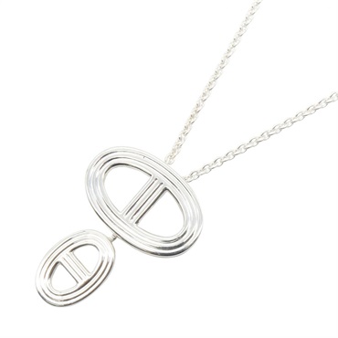HERMES Chaine d'Ancre 24 Necklace Pendant Silver 925 Used Women