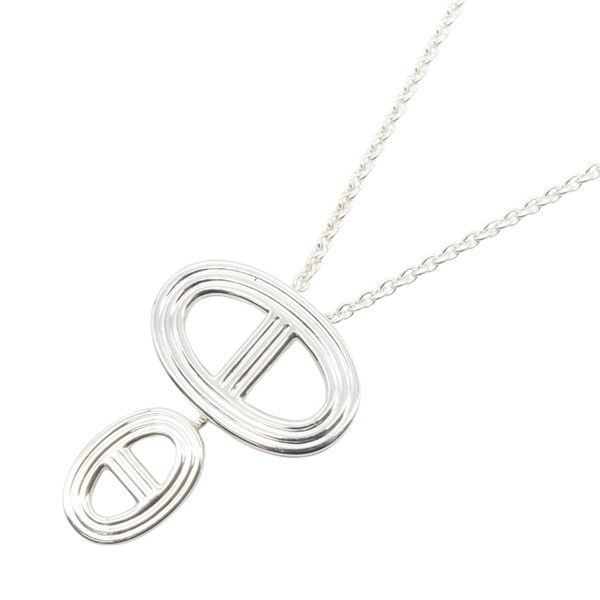 HERMES Chaine d'Ancre 24 Necklace Pendant Silver 925 Used Women