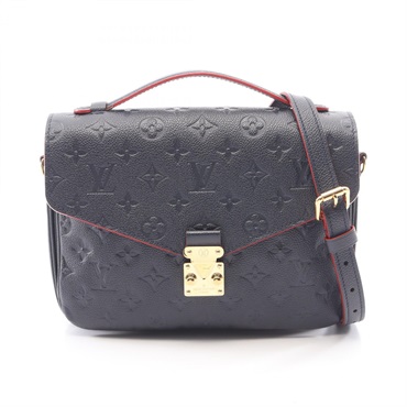 LOUIS VUITTON Pochette Metis shoulder crossbody Handbag M44071 leather navy used