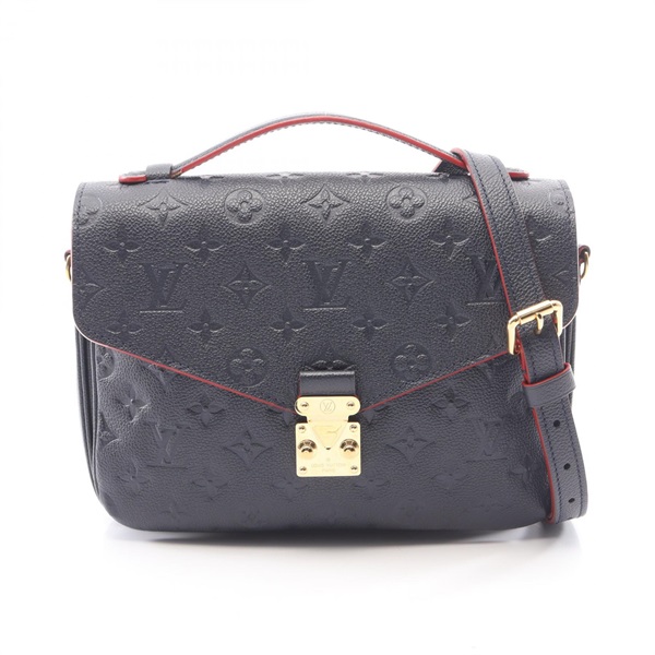 LOUIS VUITTON Pochette Metis shoulder crossbody Handbag M44071 leather navy used