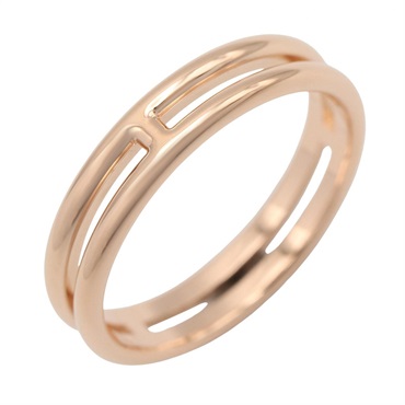 HERMES Arianne Ring 18KPG Pink Rose Gold Used unisex US size 4.75 #49