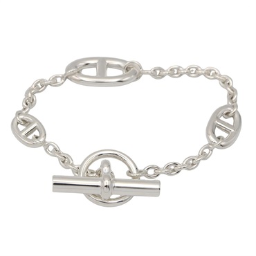 HERMES Chaine d'Ancre Farandole Bracelet Bangle Silver 925 Used Unisex