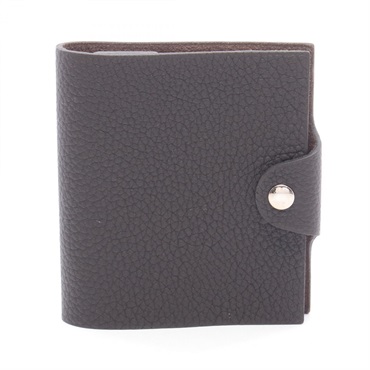HERMES Ulysse mini Notebook cover X Togo leather Macassar Used Women SHW