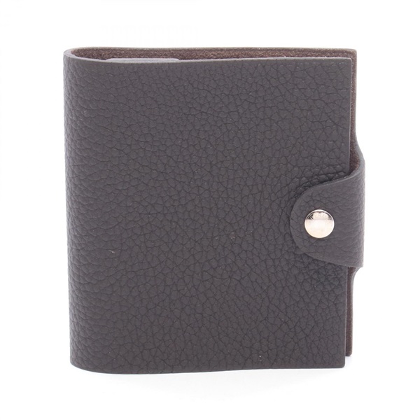HERMES Ulysse mini Notebook cover X Togo leather Macassar Used Women SHW