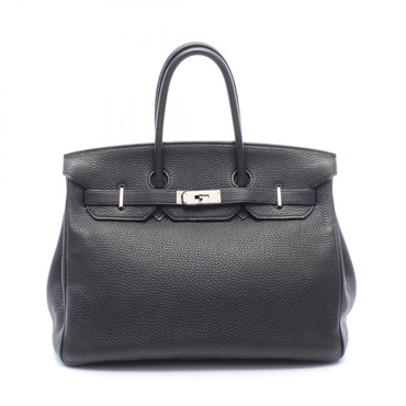 HERMES Birkin 35 Handbag Togo leather Black SHW Used Women O