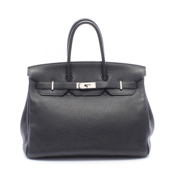 HERMES Birkin 35 Handbag Togo leather Black SHW Used Women O