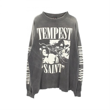 SAINT MICHAEL TEMPEST Vintage Finish Shirt SM-YS1-0000-011 cotton Gray Used #L