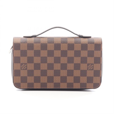 LOUIS VUITTON Zippy XL Travel Case Around long wallet purse N63284 Damier used