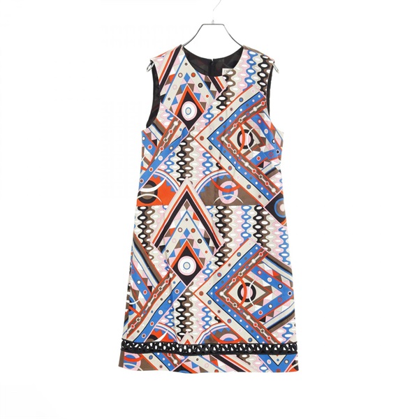 Emilio Pucci Dress cotton Beige Multicolor Used Women #US10