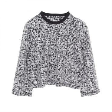 HERMES Naoussa Chaine Print #34 long sleeves cotton Navy White White Used