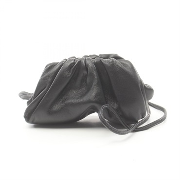 BOTTEGA VENETA The Pouch coin purse wallet leather Black Used Women