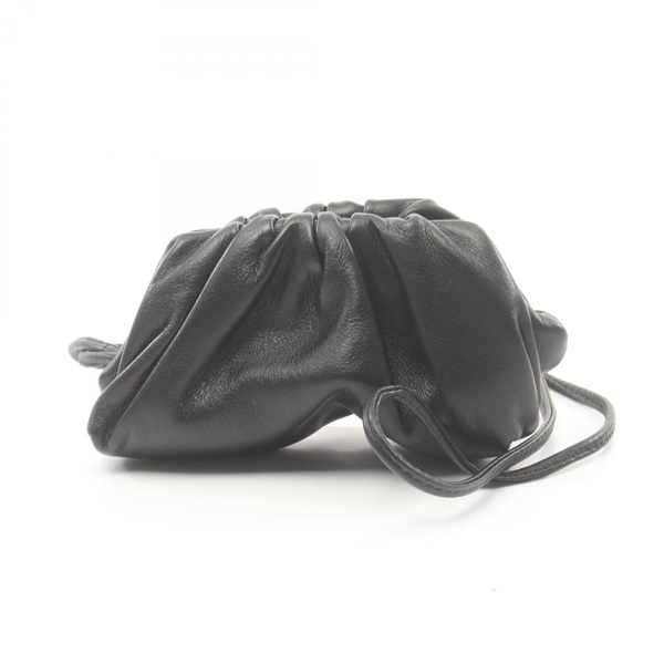 BOTTEGA VENETA The Pouch coin purse wallet leather Black Used Women