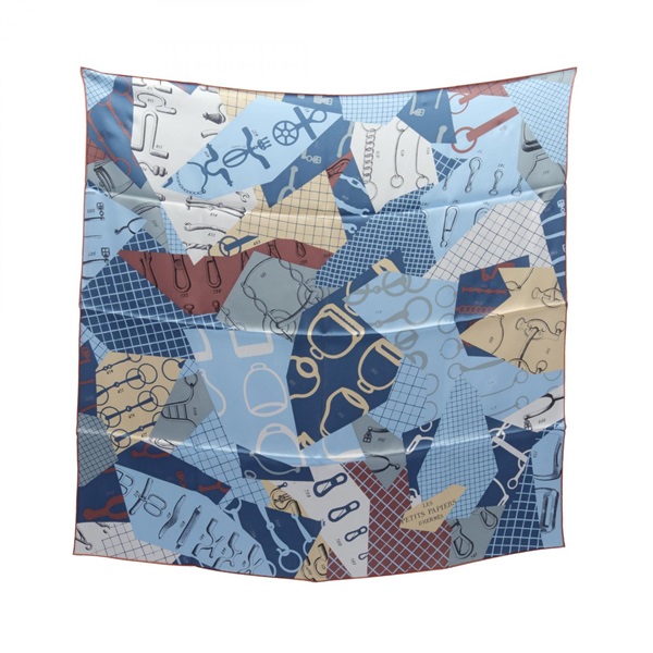 HERMES Carre 65 Les Petits Papier dHermes Scalf wrap silk Multicolor Used