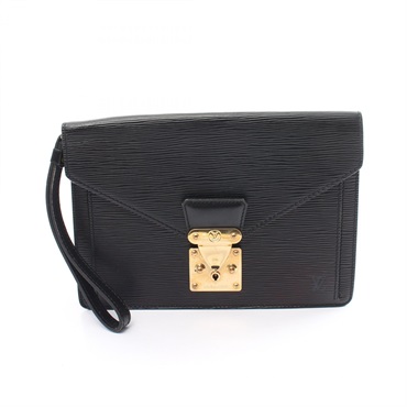 LOUIS VUITTON Pochette Sellier Dragonne Clutch Second Pouch bag M52612 Epi Noir