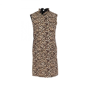 LOUIS VUITTON one piece dress sleeveless #40 wool silk Beige Multicolor Used