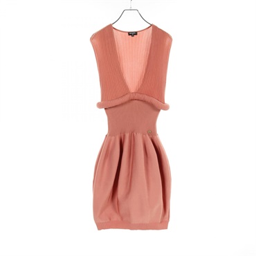 CHANEL Dress P58182K07646 Cupra Orange Used Women size 42