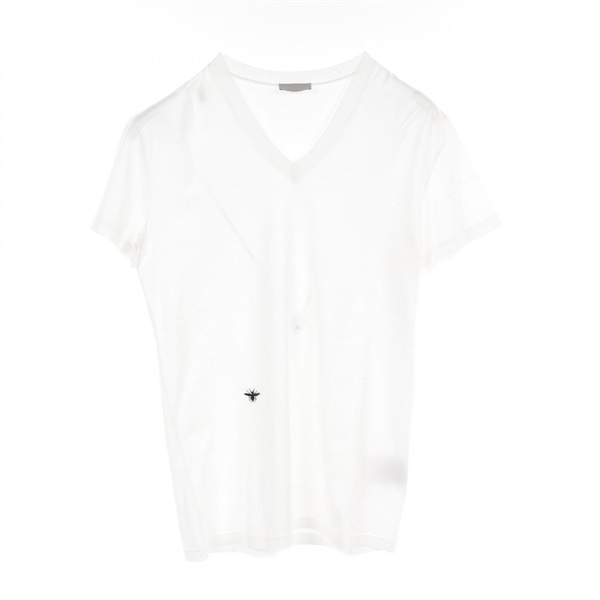 DIOR HOMME BEE embroidery T-shirt Tops 163J645B0039 cotton White Used mens #XS