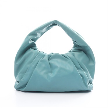 BOTTEGA VENETA The Shoulder Pouch Hand bag 610524 Lamb leather Green Used Women