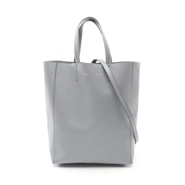 CELINE Vertical Small Cabas Shoulder Tote Bag 176183 leather Gray Used Women