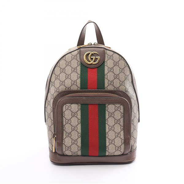 GUCCI Ophidia zip daybag Backpack 547965 GG Supreme canvas leather Beige used
