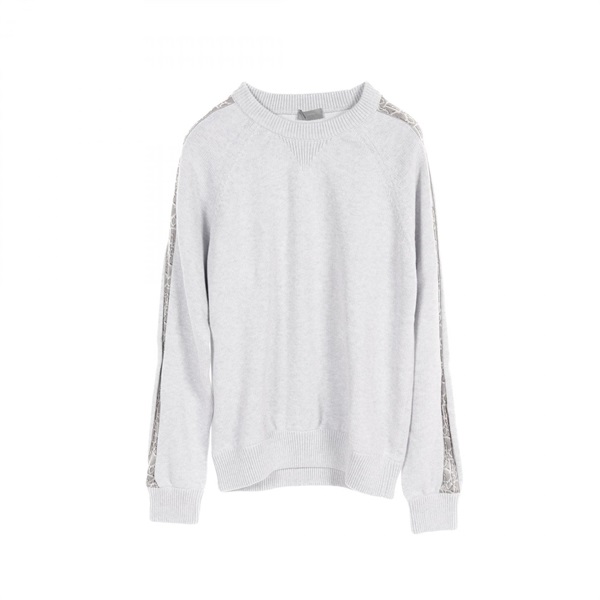 Dior Dior Oblique Silk Band knitwear sweater cotton Gray Used mens size M