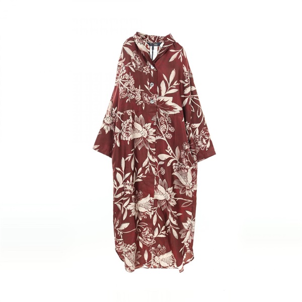 'S Max Mara QUERCIA Dress one piece silk Bordeaux Used Women size 40