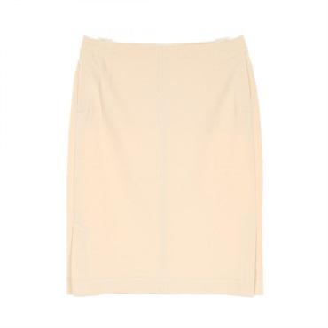 HERMES skirt wool Beige Used Women size 40