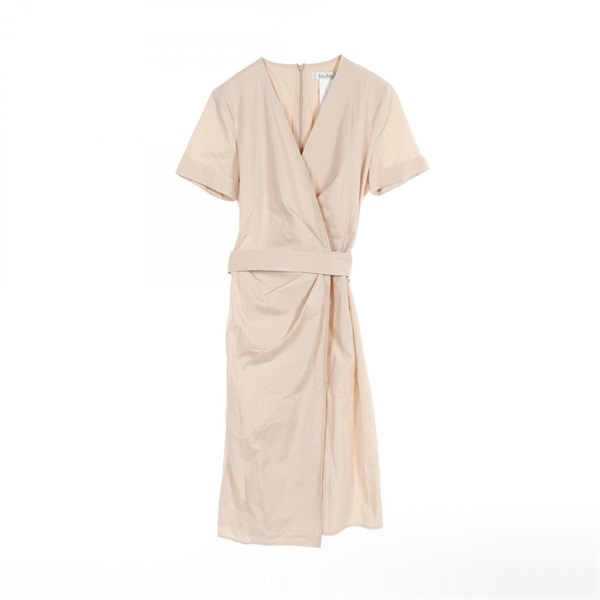 MAX MARA Dress 122120826 cotton Beige Used Women #US8