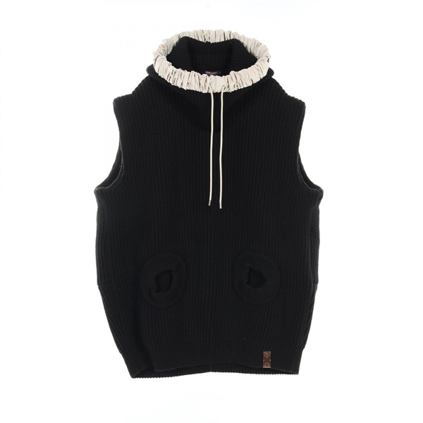 LOUIS VUITTON knitwear vest M size FLKW83 wool cashmere Black Used