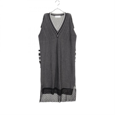 Mame Kurogouchi Dress MM20PS-KN714 cotton Black White Used Women size 1