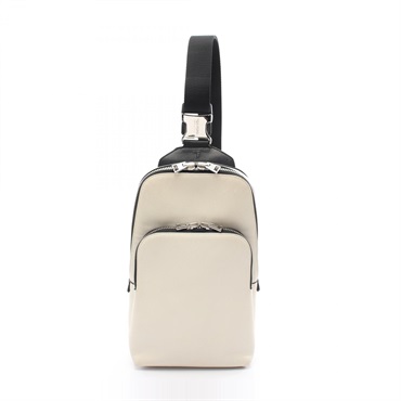 TOM FORD Waist Belt bag leather White Black Used mens crossbody